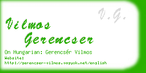 vilmos gerencser business card